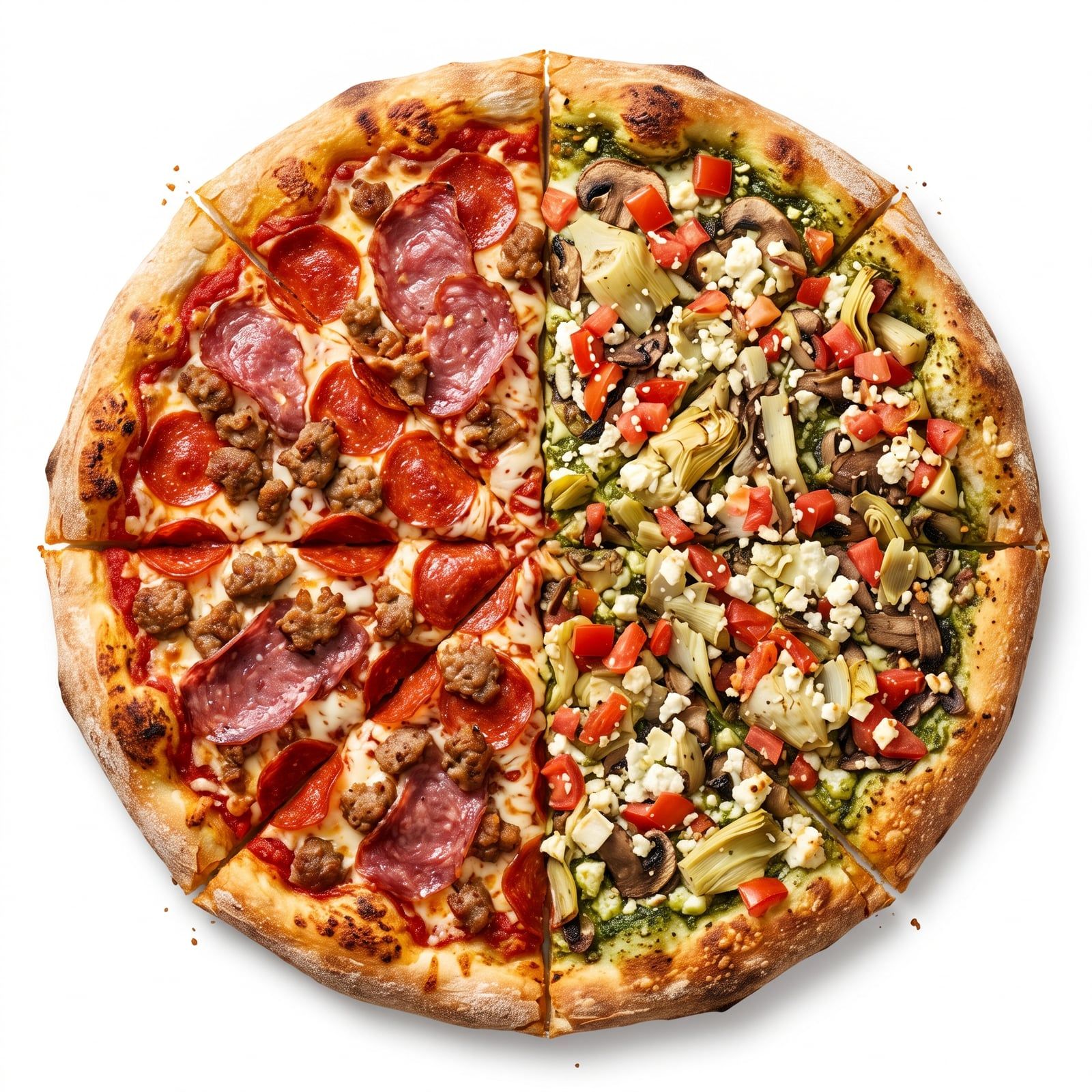 Half & Half Specialities Pizza